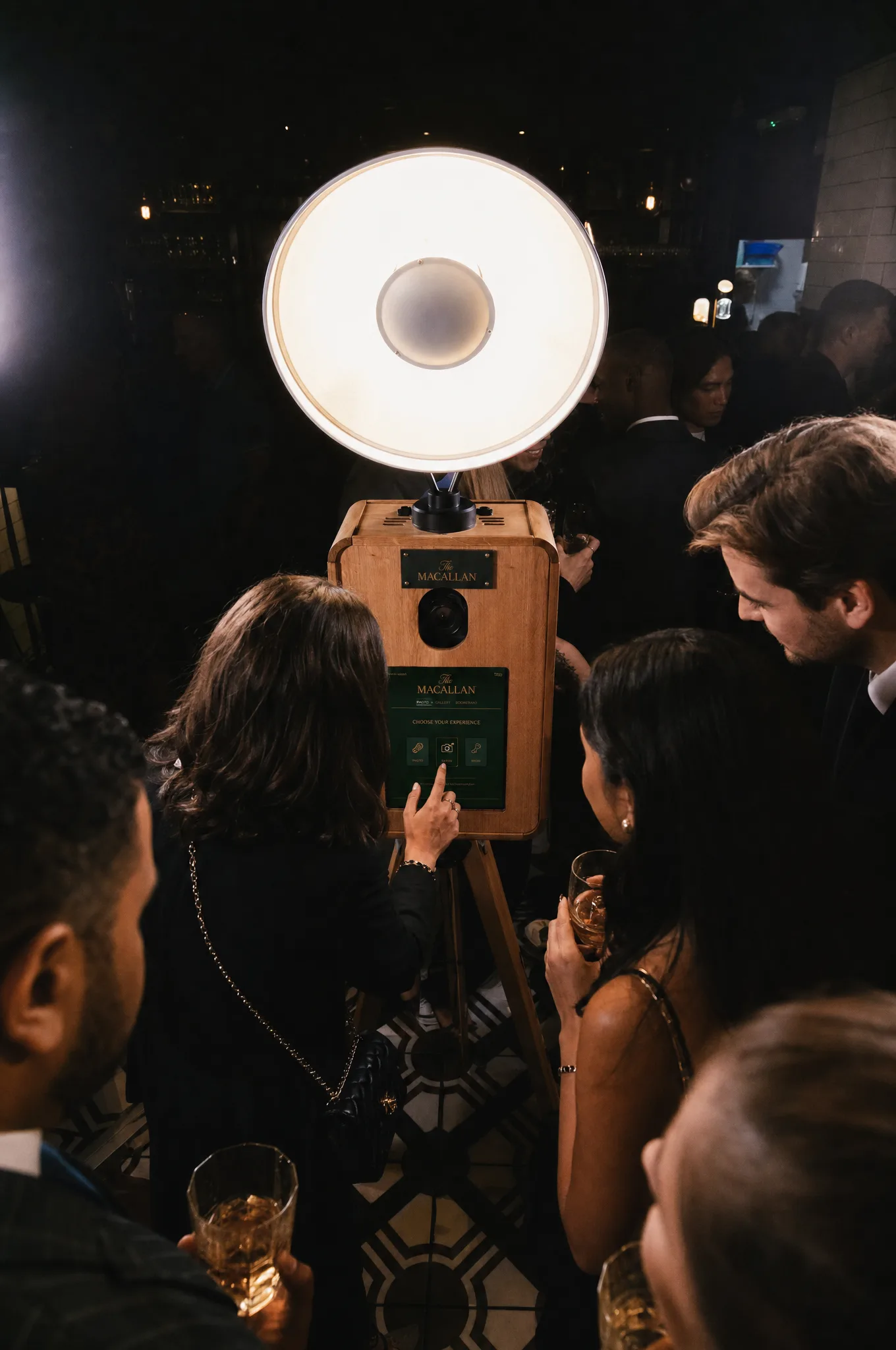 Luxury Macallan whisky branded photo booth event