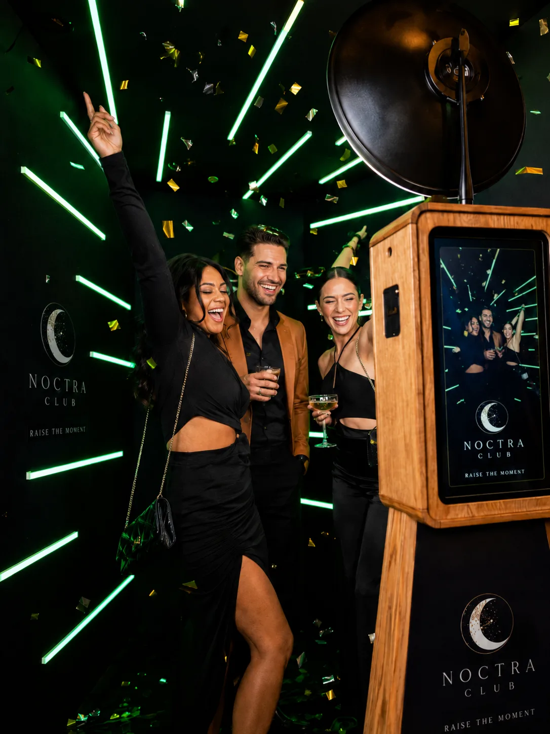 Photo booth at Noctra club nightlife activation